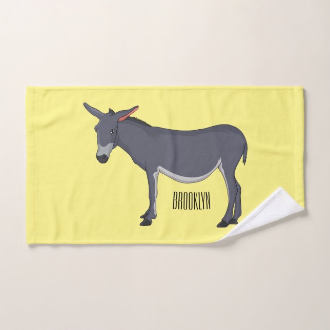 Donkey Cartoon Badhandtuch Set (Handtuch)