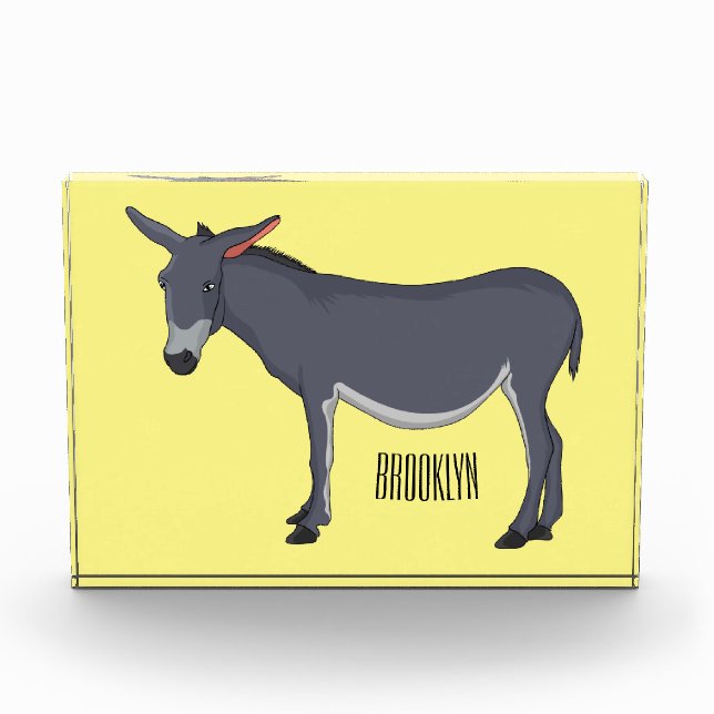 Donkey Cartoon Fotoblock (Vorderseite)