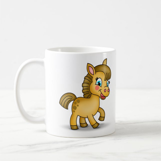 Donkey Cartoon funny and Cute Kaffeetasse (Links)