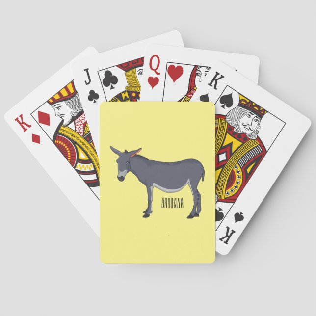 Donkey cartoon illustration  spielkarten (Rückseite)