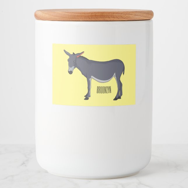 Donkey Cartoon Lebensmitteletikett (Vorderseite)