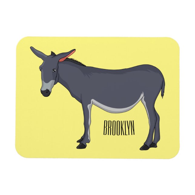 Donkey Cartoon Magnet (Horizontal)