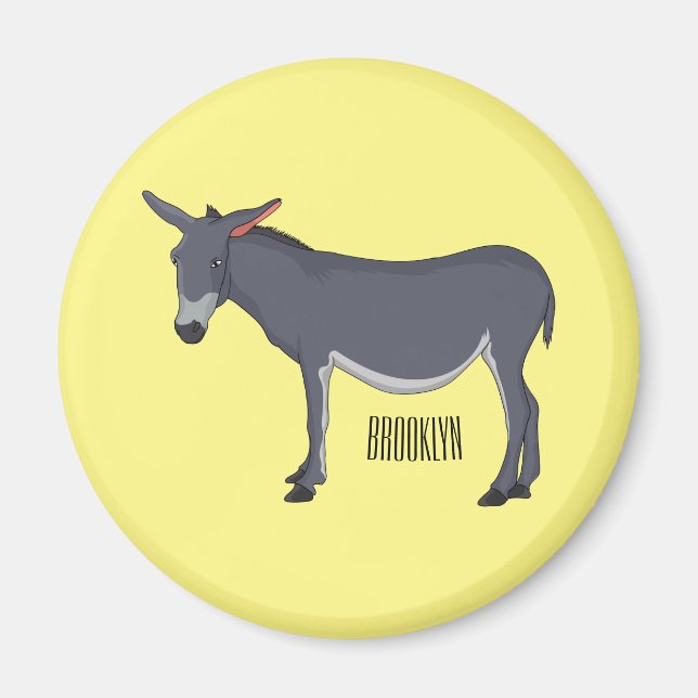 Donkey Cartoon Magnet (Vorne)