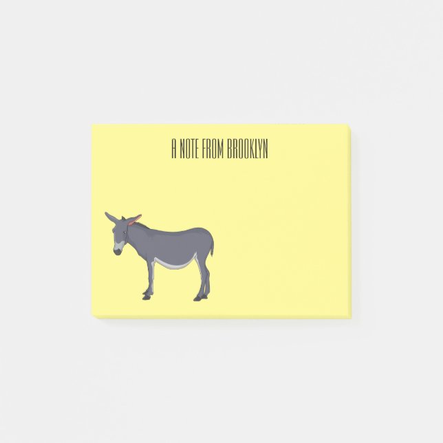 Donkey Cartoon Post-it Klebezettel (Vorderseite)