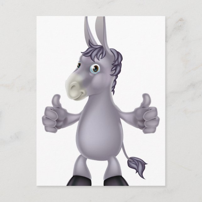 Donkey Cartoon Postkarte (Vorderseite)