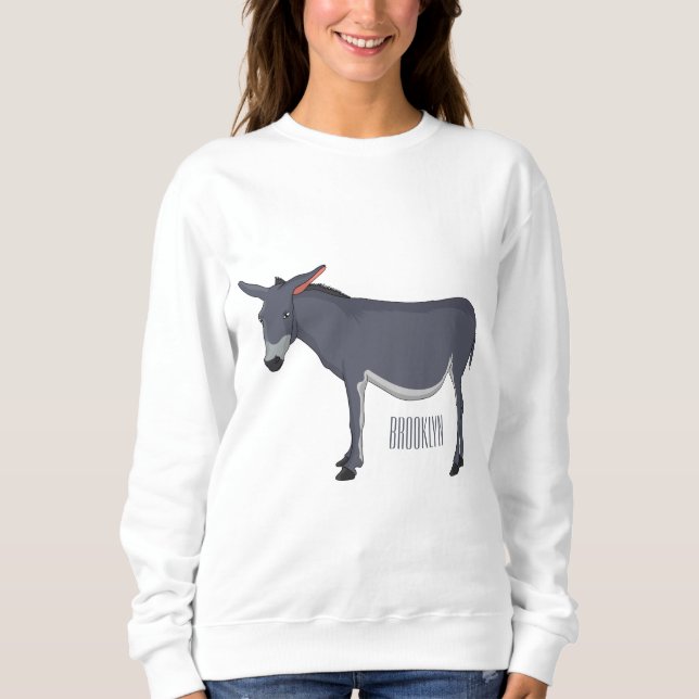 Donkey Cartoon Sweatshirt (Vorderseite)