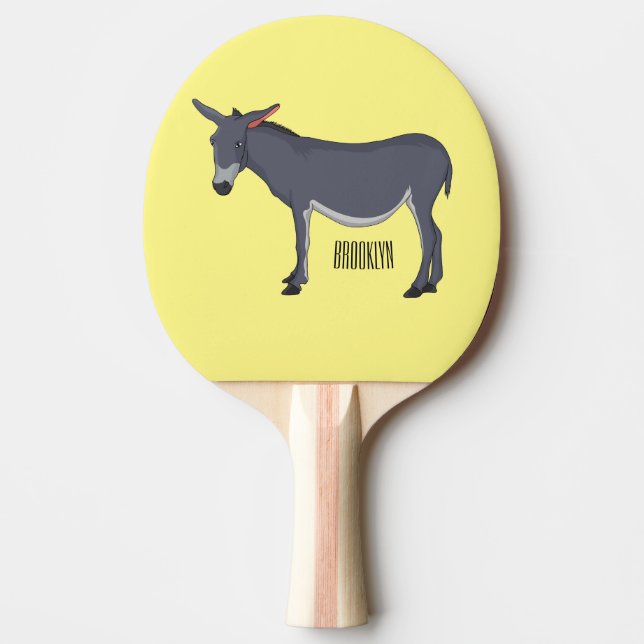Donkey Cartoon Tischtennis Schläger (Vorderseite)