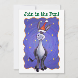 Donkey Christmas Einladung