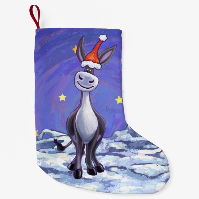 Donkey Christmas Kleiner Weihnachtsstrumpf (Vorderseite)