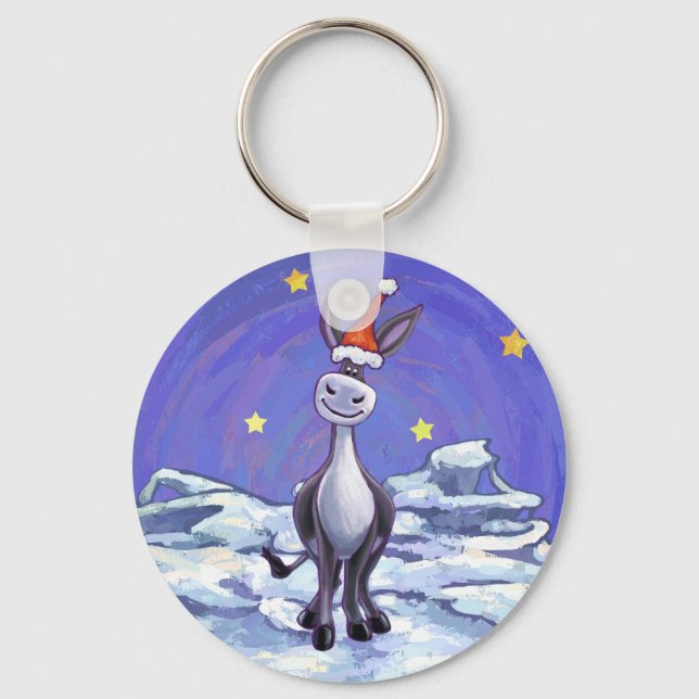 Donkey Christmas Schlüsselanhänger (Vorderseite)