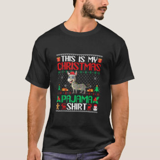 Donkey Christmas Xmas Pajama Shirt Weihnachtsmannm