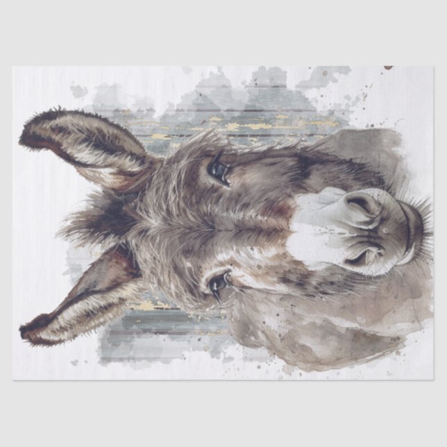 Donkey Decoupage Seidenpapier (Vorderseite)