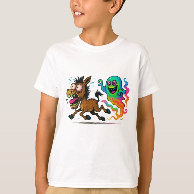 Donkey, der von einem Albernen Geist aus läuft T-Shirt (Vorderseite)