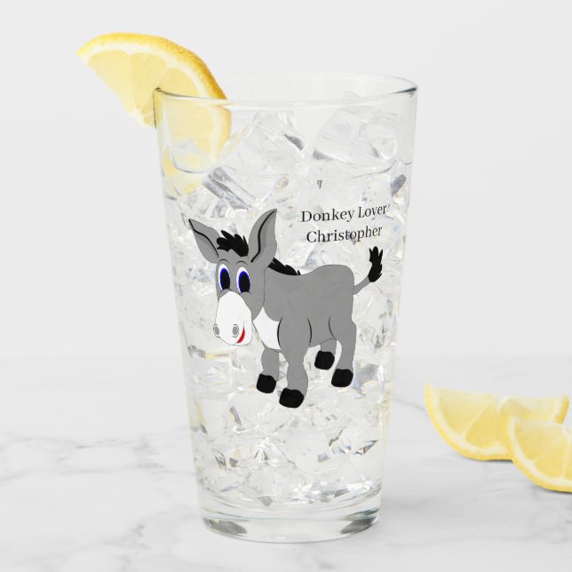 Donkey-Design Glas (Vorderseite Ice)
