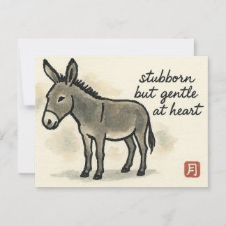 Donkey Etegami Postcard Postkarte