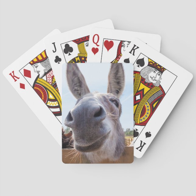 Donkey-Fahrrad lächeln mit Albernem Grinsen auf se Spielkarten (Rückseite)