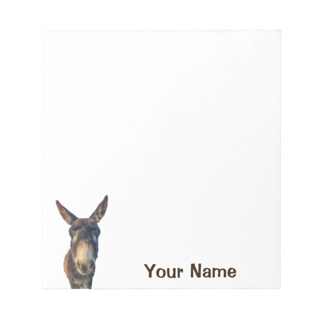 Donkey Farm Animal auf Weiß Notizblock (Vorderseite)
