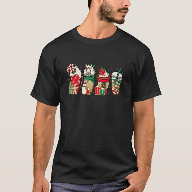 Donkey  Hot Cocoa Chocolate Coffee Christmas T-Shirt (Vorderseite)