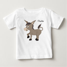 Donkey Illustration individuelle Name Bekleidung Baby T-shirt