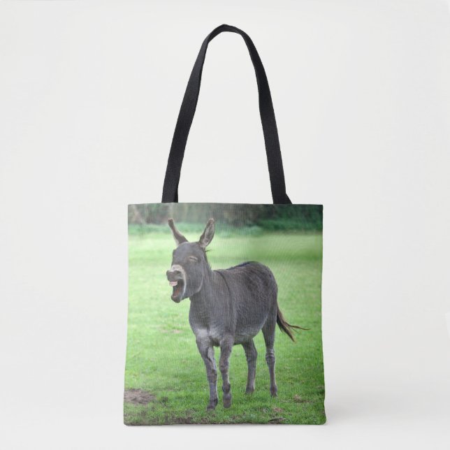 Donkey lacht über die gesamte Drucktasche Tasche (Vorderseite)