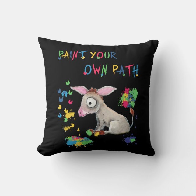 Donkey Lover Geschenk| Zeichnen Sie Ihren eigenen  Kissen (Vorderseite)