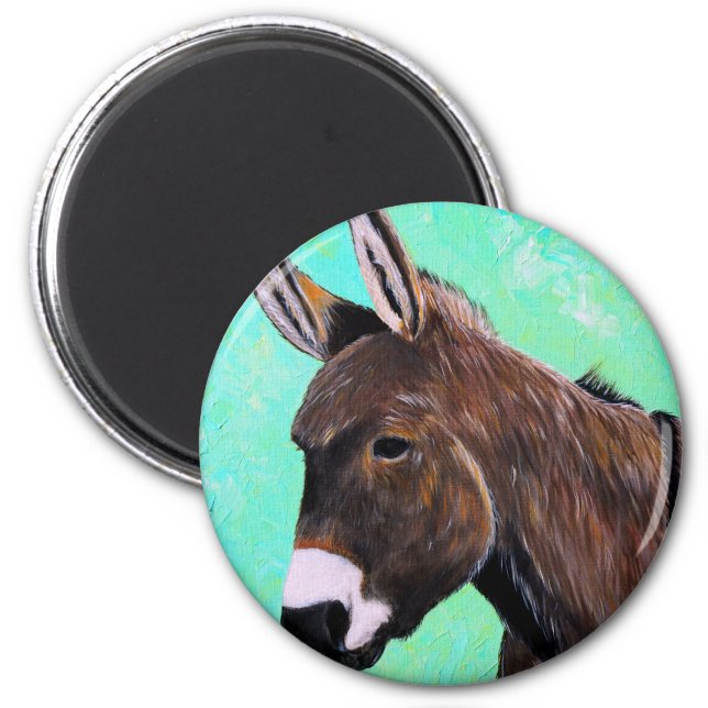 Donkey-Malerei Magnet (Vorne)