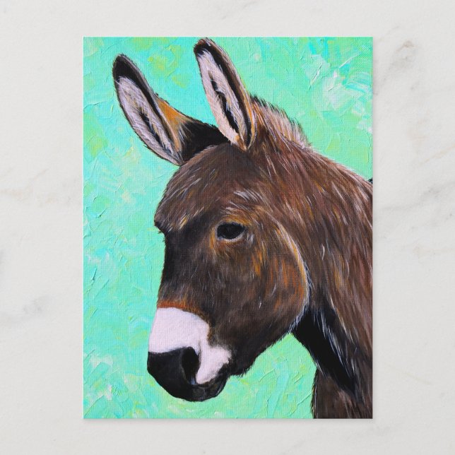 Donkey-Malerei Postkarte (Vorderseite)