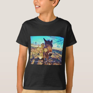 Donkey mit Rose Cross T-Shirt