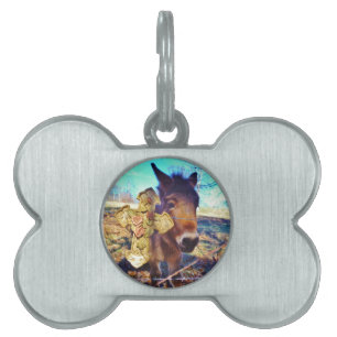 Donkey mit Rose Cross Tiermarke