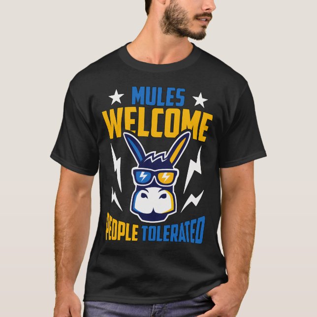 Donkey Mules Willkommen Menschen Tiere Donkey Love T-Shirt (Vorderseite)
