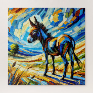 Donkey on Grassland 600 Piece Puzzle