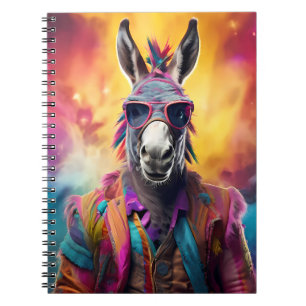 Donkey Pink Brille, Regenbogenhaar Notizblock