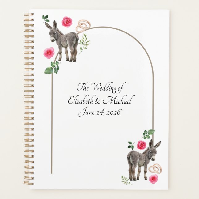 Donkey Pink Floral Wedding Planner (Devant)