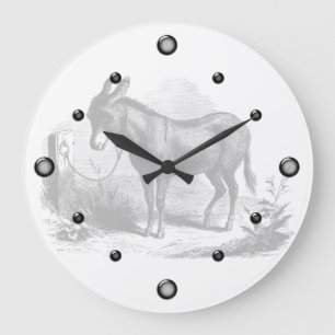 Donkey Sketch Wall Clock Große Wanduhr