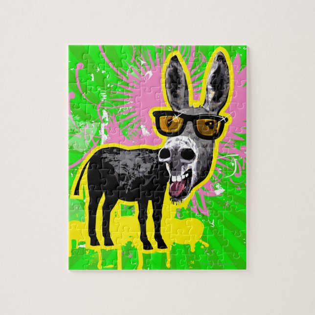 Donkey trägt eine Sonnenbrille (Vertikal)