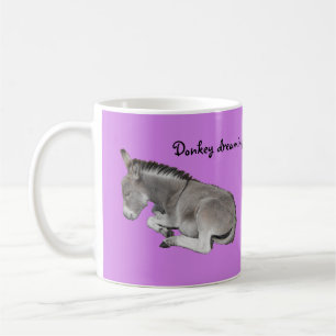 Donkey träumt niedliches Eselfohlen Kaffeetasse
