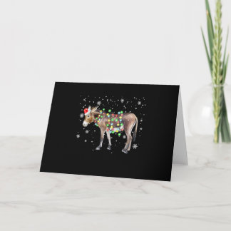 Donkey Weihnachtsbeleuchtung Farbe | Santa Donkey- Karte
