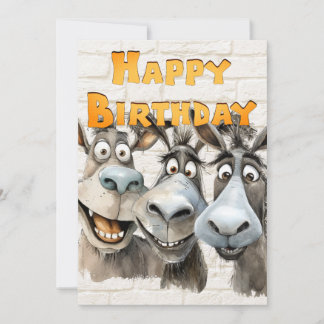 Donkey's Funny Birthday Feiertagskarte