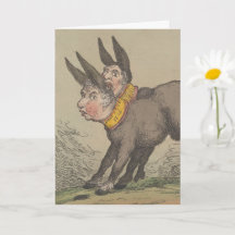 Donkeys - geklappte Grußkarte