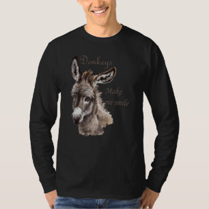 Donkeys machen mich Niedlich lächeln Miniatur Donk T-Shirt