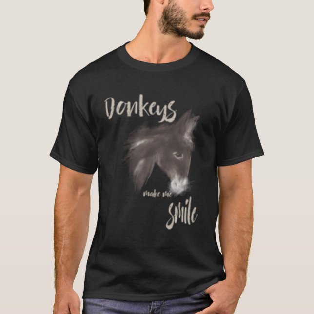 Donkeys machen mich zum Lächeln Donkey T-Shirt (Vorderseite)