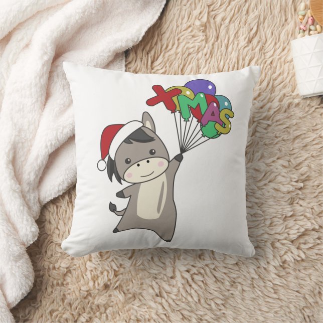 Donkeys WeihnachtsDonkeys Wintertiere Kissen (Decke)