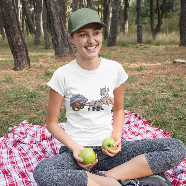 Donkies Tirant Un T-shirt Panier (Créateur téléchargé)