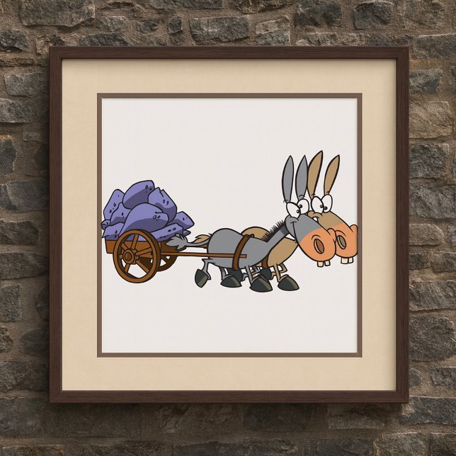 Donkies ziehen ein Herz Poster (Von Creator hochgeladen)