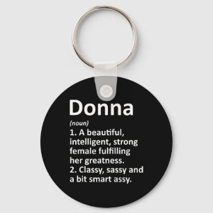 Donna Definition Personalisiert Name Funny Christm Schlüsselanhänger