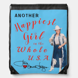 Donna Fargo "Happiest Girl" Drawstring Backpack Sportbeutel