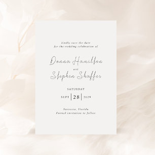 Donna Modern Wedding Save The Date