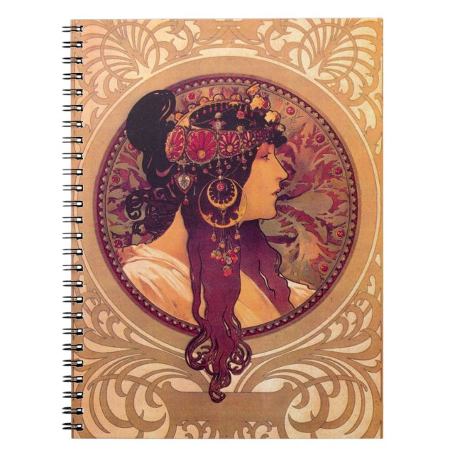 Donna Orechini von Alphonse Mucha Notizblock (Vorderseite)