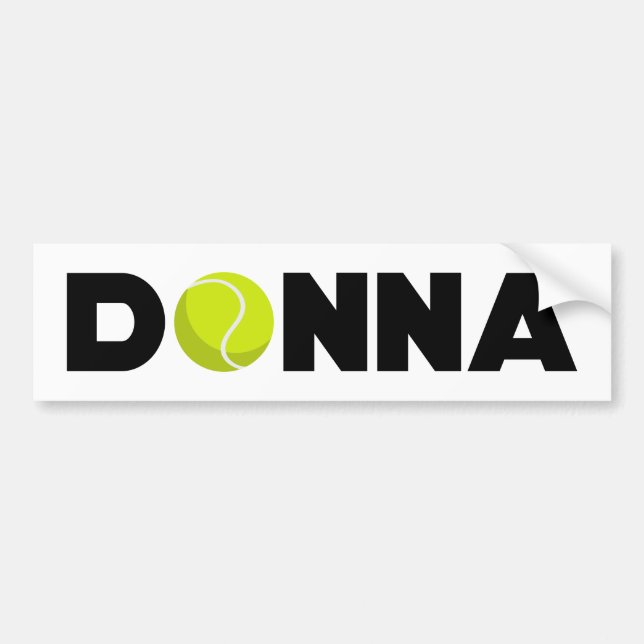 Donna Tennis Autoaufkleber (Vorne)