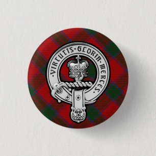 Donnachaidh (Robertson) Red tartan Wappen Abzeiche Button